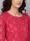 Anubhutee Women Pink  Navy Blue Printed Kurta with Palazzos