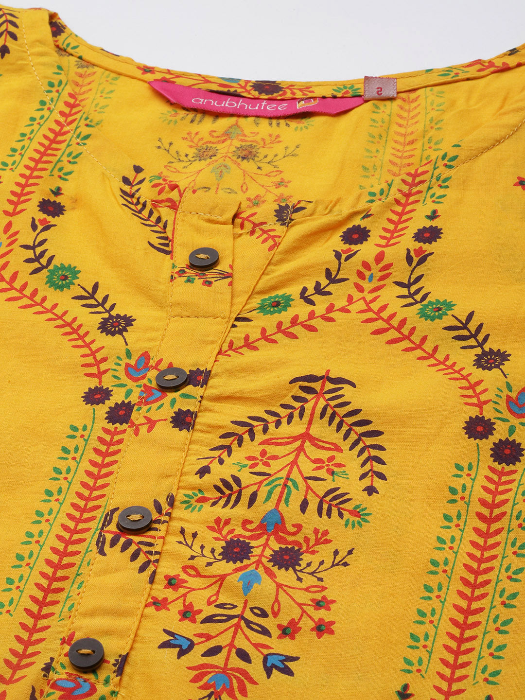 Women's Mustard Printed Kurta