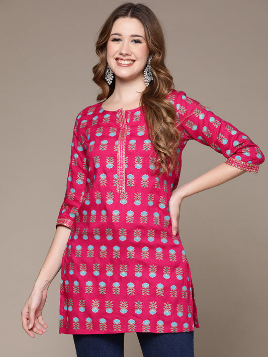 Anubhutee Women's Pink Printed Tunic