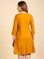 Women's's Mustard Yellow Ethnic Motifs Embroidered A-Line Dress